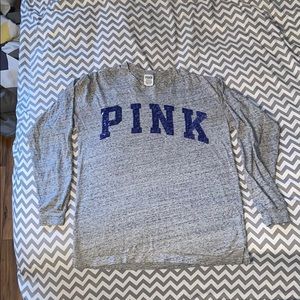 Victors Secret PINK long sleeve sequin top